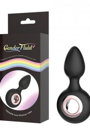 Gender Fluid Tremor Ring Plug Anal Vibe - Black