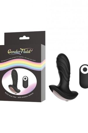 Gender Fluid Buzz Anal Vibe W/remote - Black