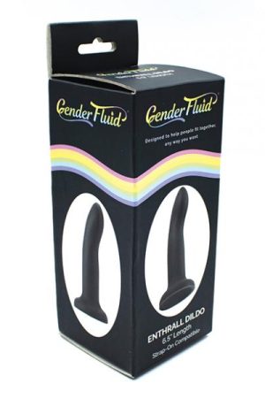 Gender Fluid 6.5" Enthrall Strap On Dildo - Black