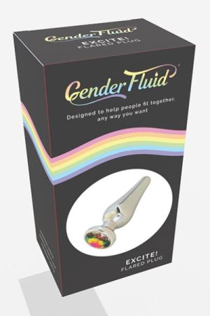 Gender Fluid Excite! Flared Plug - Silver