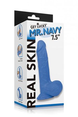 Get Lucky Mr. Navy 7.5" Dual Layer Dong