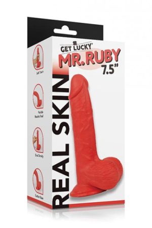 Get Lucky Mr. Ruby 7.5" Dual Layer Dong