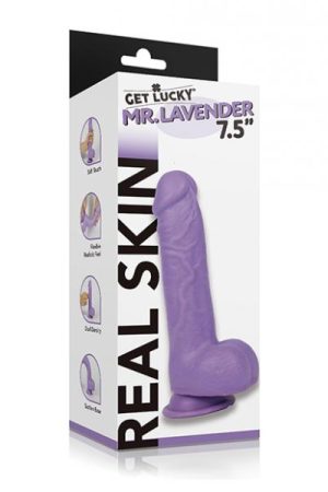 Get Lucky Mr. Lavender 7.5" Dual Layer Dong