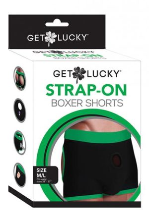 Get Lucky Strap On Boxers - M-l Black/green