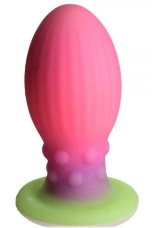 Creature Cocks Glow In The Dark Silicone Egg - Xl Multi Color