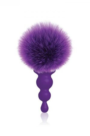 The 9s Cottontails Bunny Tail Butt Plug Beaded Purple