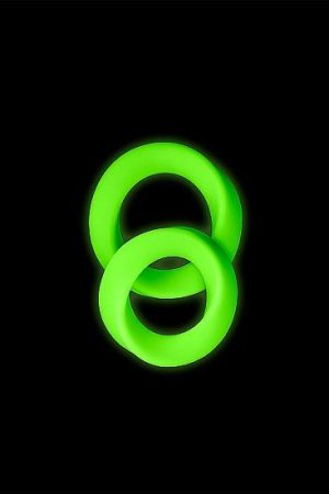 Glow 2pcs Cock Ring Set Glow In The Dark