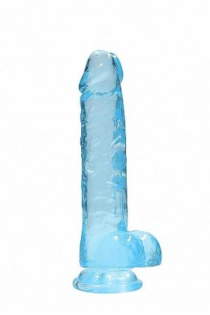 Realrock 8in Realistic Dildo W/ Balls Blue