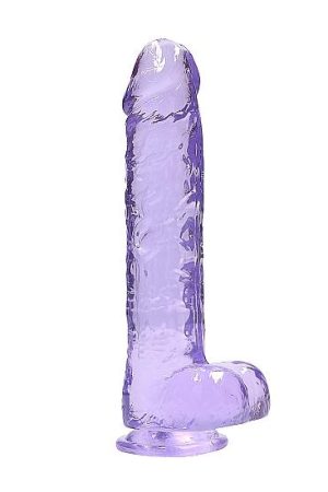Realrock Realistic Dildo W/ Balls 10in Purple