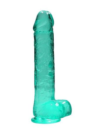 Realrock Realistic Dildo W/ Balls 10in Turquoise