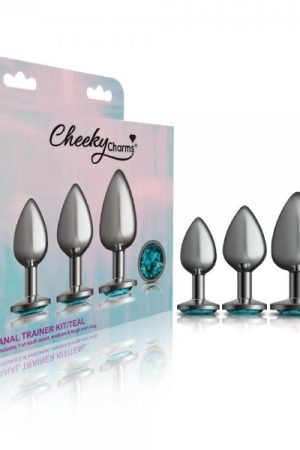 Cheeky Charms Metal Plug Kit Gunmetal Round Teal