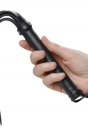 Rubber Strands Hand Flogger Black