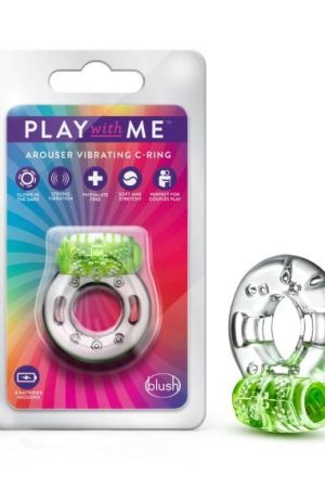 Play With Me Arouser Vibrating C-ring Green