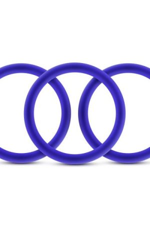 Performance VS1 Pure Premium Silicone Cockrings Medium Indigo