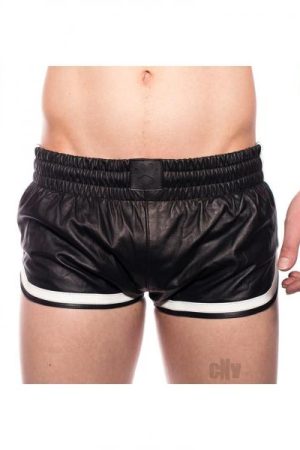 Prowler Red Leather Sport Shorts Wht Sm