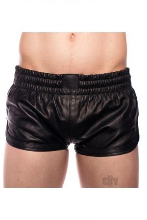 Prowler Red Leather Sport Shorts Blk Xs