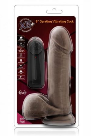 X5 Plus Gyrating Vibe Cock 8 Chocolate