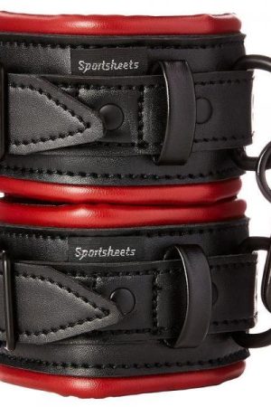 Sportsheets Saffron Handcuffs Black Red