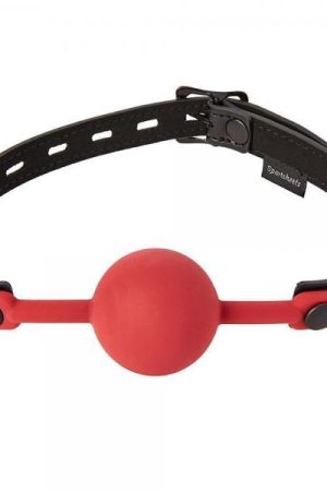 Sportsheets Saffron Ball Gag Black Red