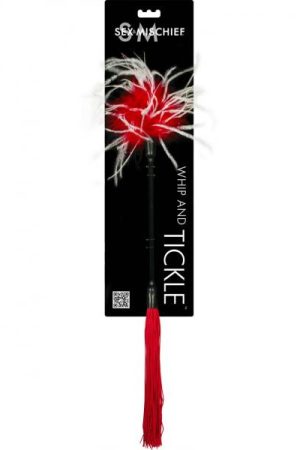 Whipper Tickler Feather And Rubber Tickler Red
