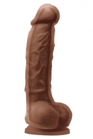 Colours Dual Density 5 inches Dildo Brown