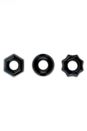 Renegade Chubbies 3 Pack Cock Rings Black