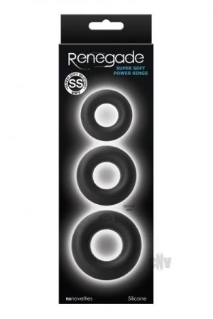Renegade Super Soft Power Rings 3pk Blk