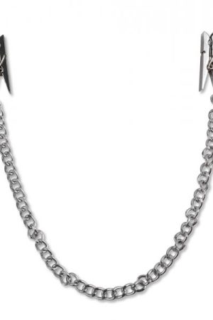 Fetish Fantasy Nipple Chain Clips Silver