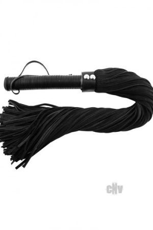 Rouge Suede Flogger Leather Handle Black