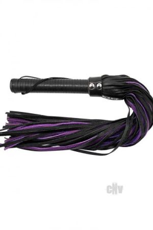 Rouge Long Leather Flogger Blk/prp
