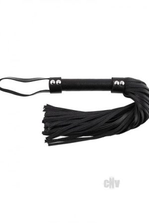 Rouge Short Flogger Black Leather