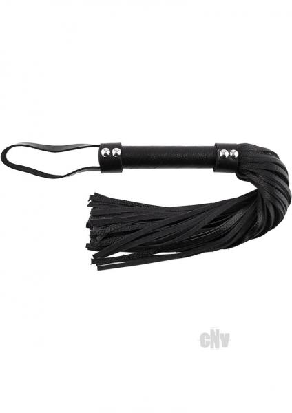 Rouge Short Flogger Black Leather