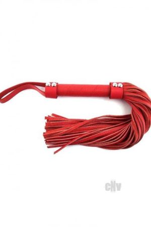 Rouge Short Leather Flogger Red