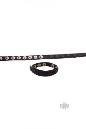 Rouge Leather Multi Snap Strap Black