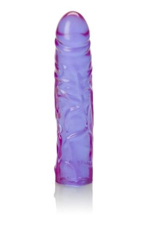 Reflective Gel Veined Chubby 8.5 Inch Purple Dildo