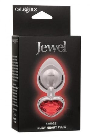 Jewel Large Ruby Heart Plug Red