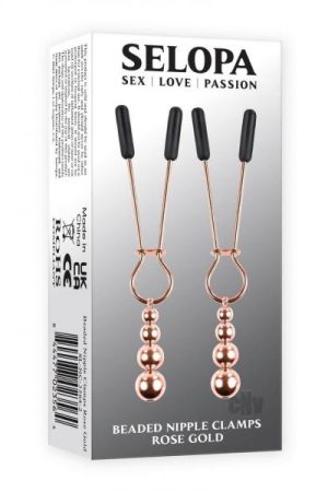 Selopa Beaded Nipple Clamps Rose Gld
