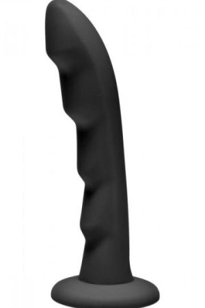Strap U Ripples Silicone Dildo Black