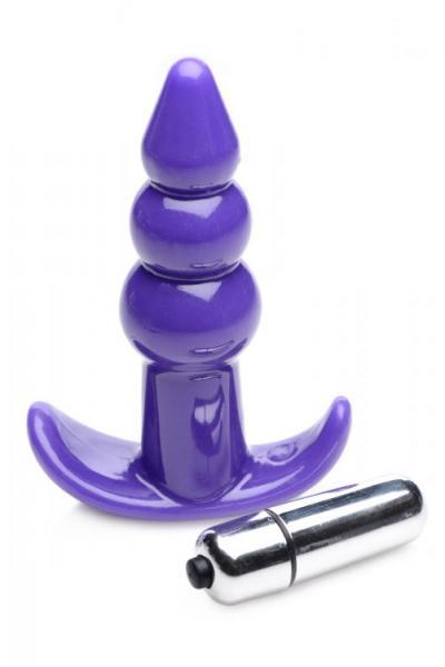 Frisky Bubbling Purple Ribbed Anal Plug