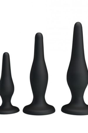 Pretty Love Beginner's Mini Anal Kit Black Set Of 3