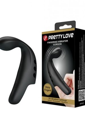 Pretty Love Gorgon Finger Vibrator - Black