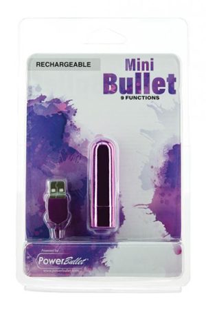 Mini Bullet Rechargeable Bullet - 9 Functions Purple