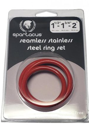 Spartacus Seamless Stainless Steel C-ring - Red Pack Of 3