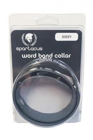 Spartacus Sissy Leather Collar - Black