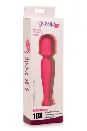 Curve Novelties Gossip Silicone Vibrating Wand 10x - Magenta