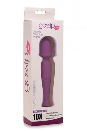 Curve Novelties Gossip Silicone Vibrating Wand 10x - Violet