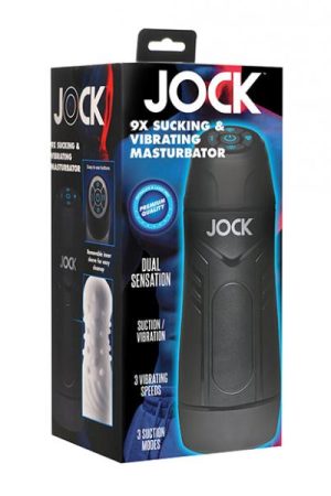 Curve Toys Jock 9x Sucking & Vibrating Masturbator - White