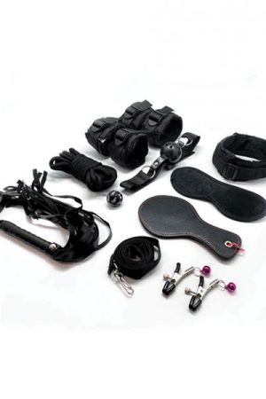 Alive Fury 10 Pc Bdsm Kit - Black