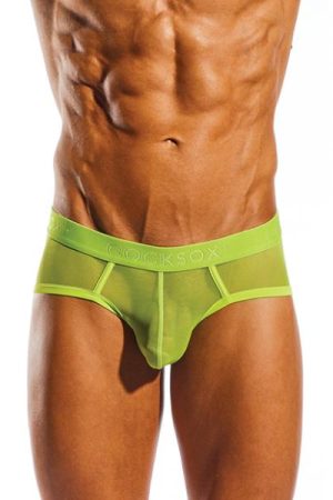 Cocksox Mesh Contour Pouch Sports Brief Citrus Green Xl