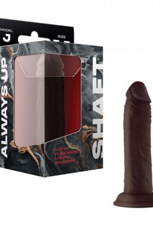 Shaft Model J Flexskin Liquid Silicone 5.5" Dong - Mahogany